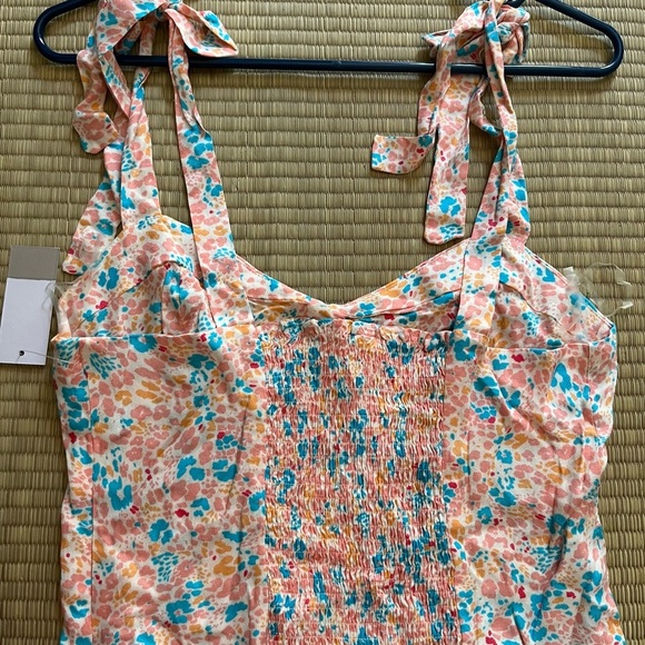 BP. Floral Print Tie Strap Mini Dress Sundress Cottagecore‎ Sleeveless - Picture 7 of 8